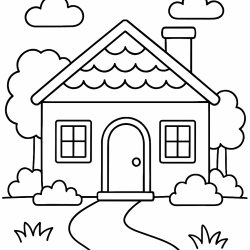 Desenho de Casas para colorir e imprimir: número 23