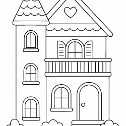 Desenho de Casas para colorir e imprimir: número 24
