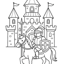 Desenho de Castelos para colorir e imprimir: número 11