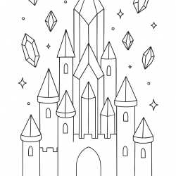 Desenho de Castelos para colorir e imprimir: número 13