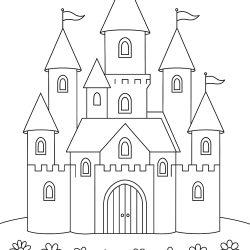 Desenho de Castelos para colorir e imprimir: número 15