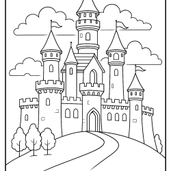Desenho de Castelos para colorir e imprimir: número 19