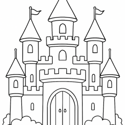 Desenho de Castelos para colorir e imprimir: número 25