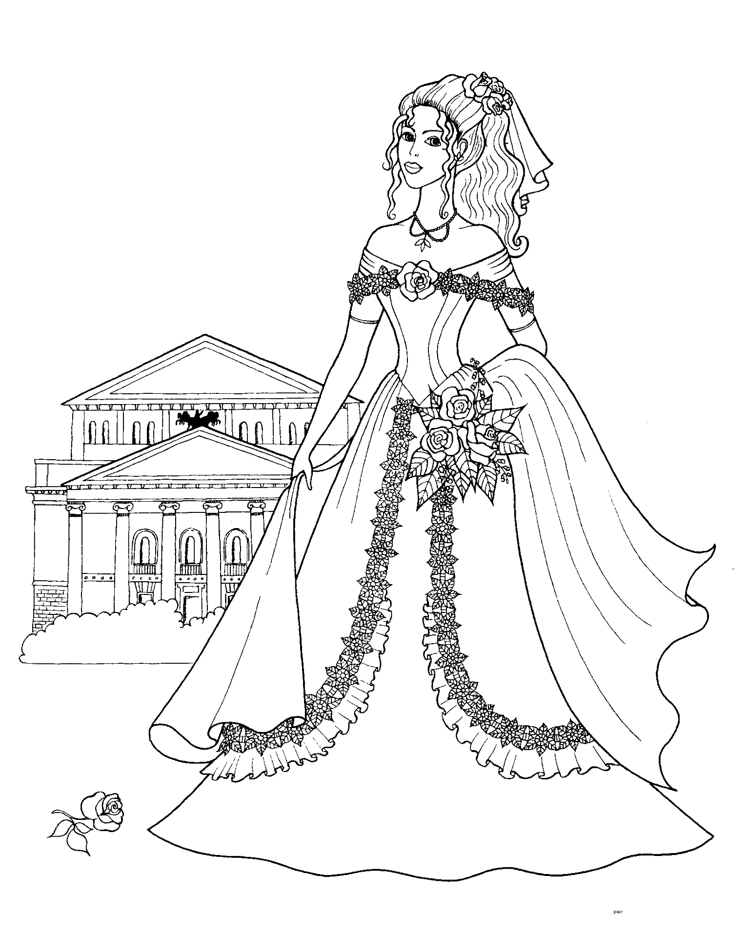Desenho de Castelos para colorir e imprimir: número 28
