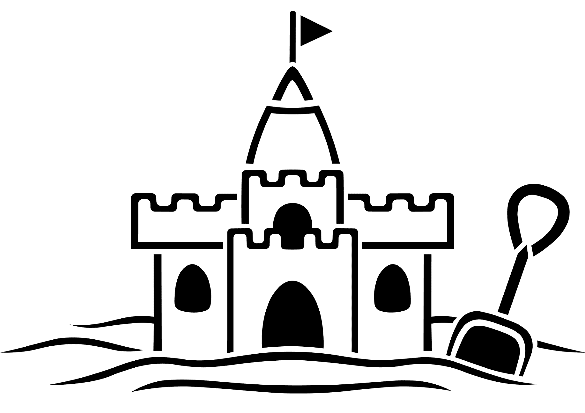 Desenho de Castelos para colorir e imprimir: número 30