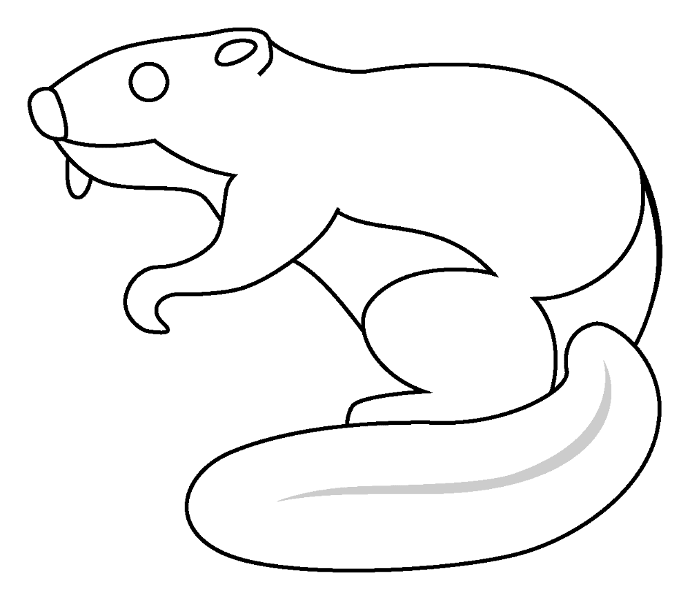 Desenho de Castores para colorir e imprimir: número 14