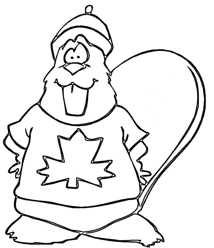 Desenho de Castores para colorir e imprimir: número 17