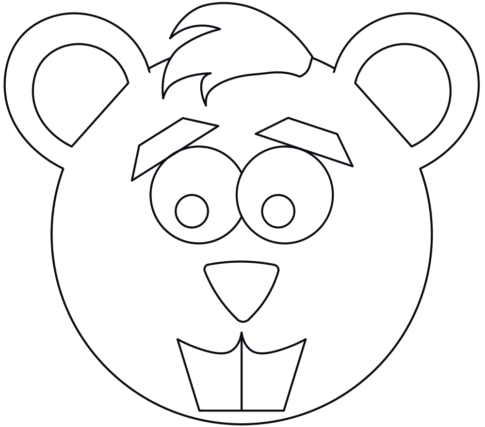 Desenho de Castores para colorir e imprimir: número 44