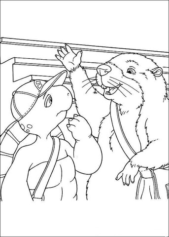Desenho de Castores para colorir