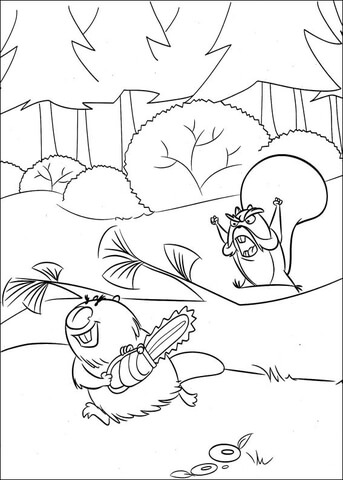 Desenho de Castores para colorir