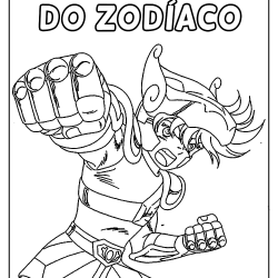 Desenho de Cavaleiros do Zodiaco para colorir e imprimir: número 5
