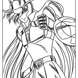Desenho de Cavaleiros do Zodiaco para colorir e imprimir: número 6