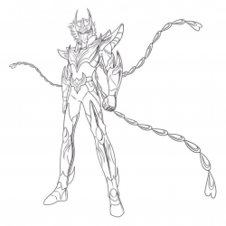 Desenho de Cavaleiros do Zodiaco para colorir e imprimir: número 7