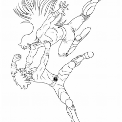 Desenho de Cavaleiros do Zodiaco para colorir e imprimir: número 14