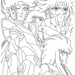 Desenho de Cavaleiros do Zodiaco para colorir e imprimir: número 15