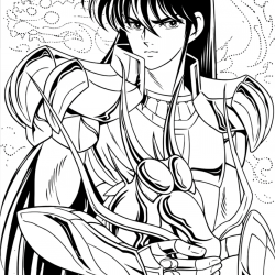 Desenho de Cavaleiros do Zodiaco para colorir e imprimir: número 19