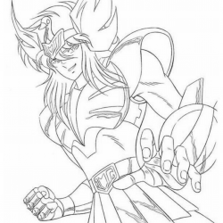 Desenho de Cavaleiros do Zodiaco para colorir e imprimir: número 20
