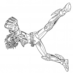 Desenho de Cavaleiros do Zodiaco para colorir e imprimir: número 21