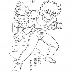 Desenho de Cavaleiros do Zodiaco para colorir e imprimir: número 22