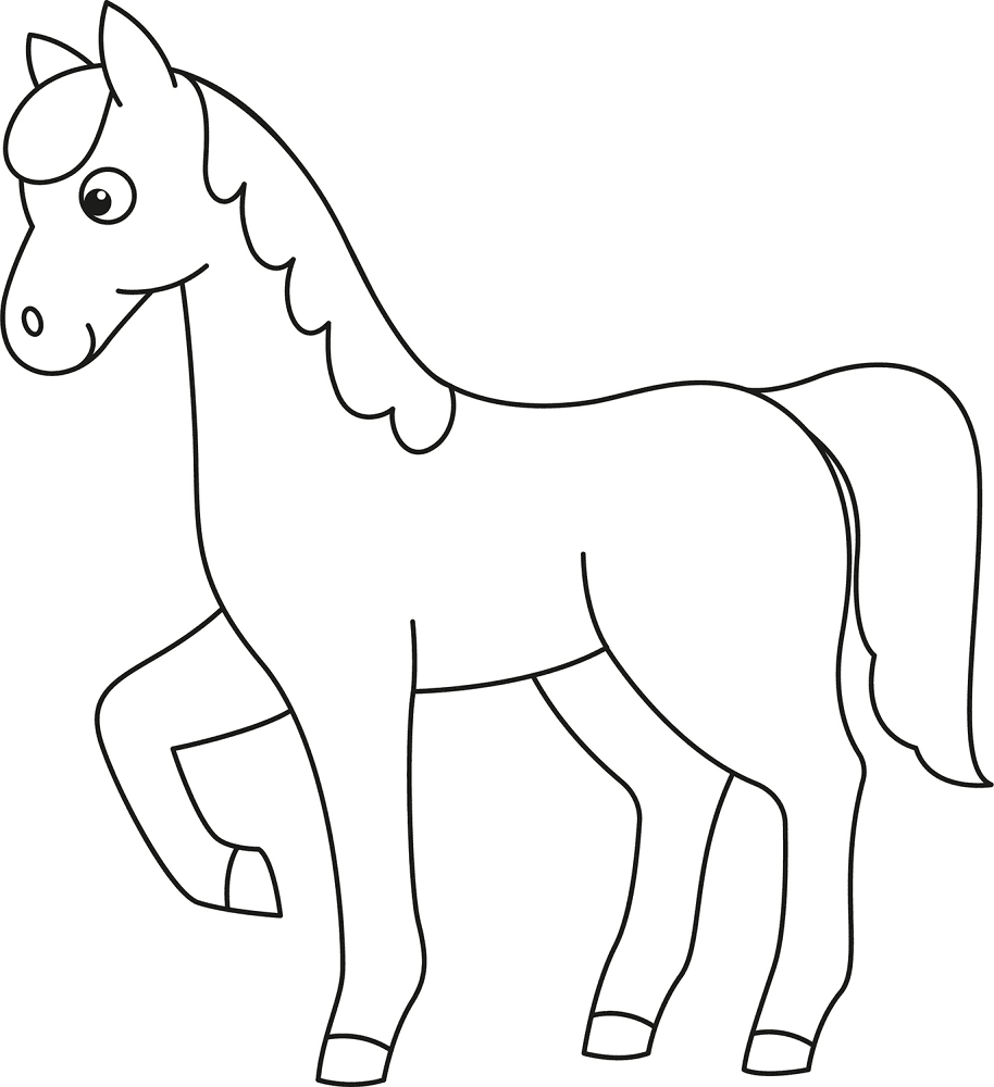 Desenho de Cavalos para colorir e imprimir: número 13