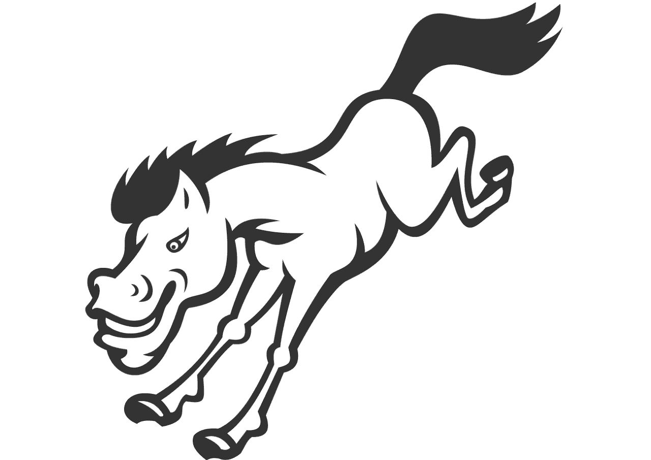 Desenho de Cavalos para colorir e imprimir: número 17