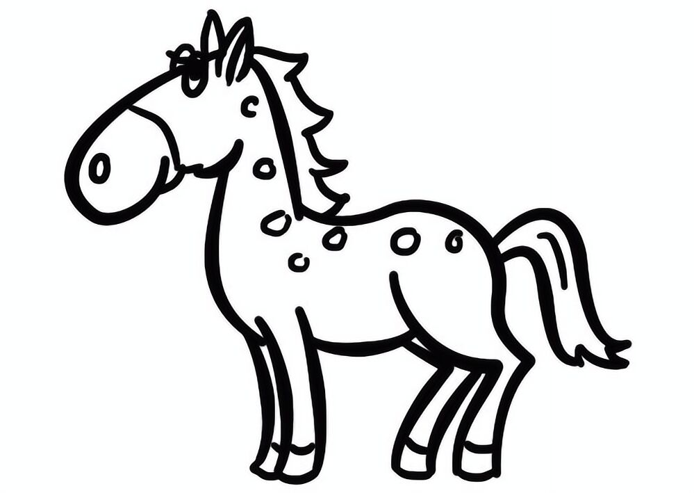 Desenho de Cavalos para colorir e imprimir: número 23