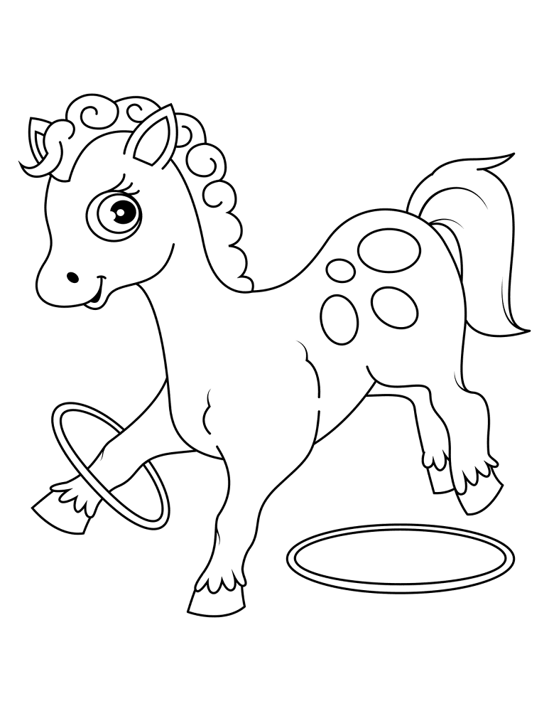 Desenho de Cavalos para colorir e imprimir: número 38