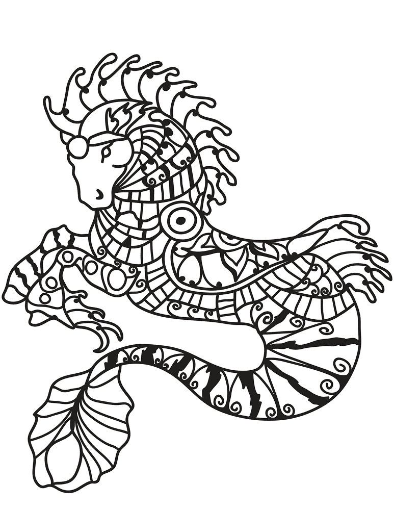 Desenho de Cavalos para colorir e imprimir: número 47
