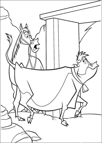 Desenho de Cavalos para colorir