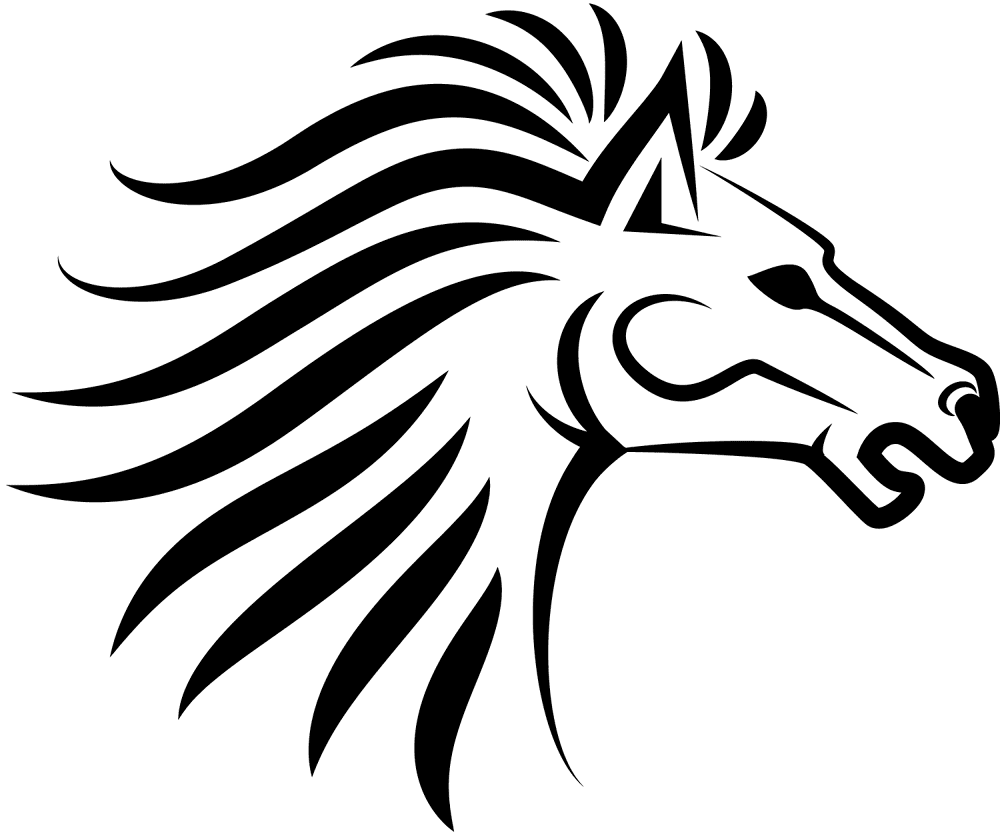 Desenho de Cavalos para colorir