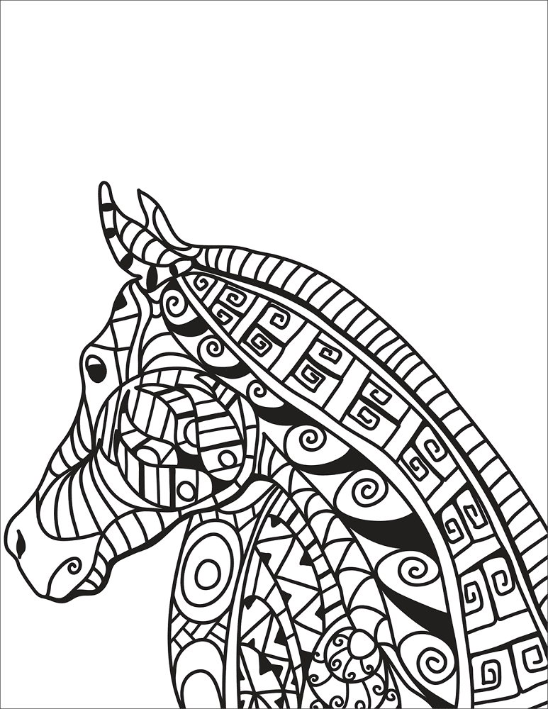 Desenho de Cavalos para colorir