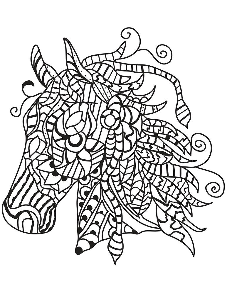 Desenho de Cavalos para colorir