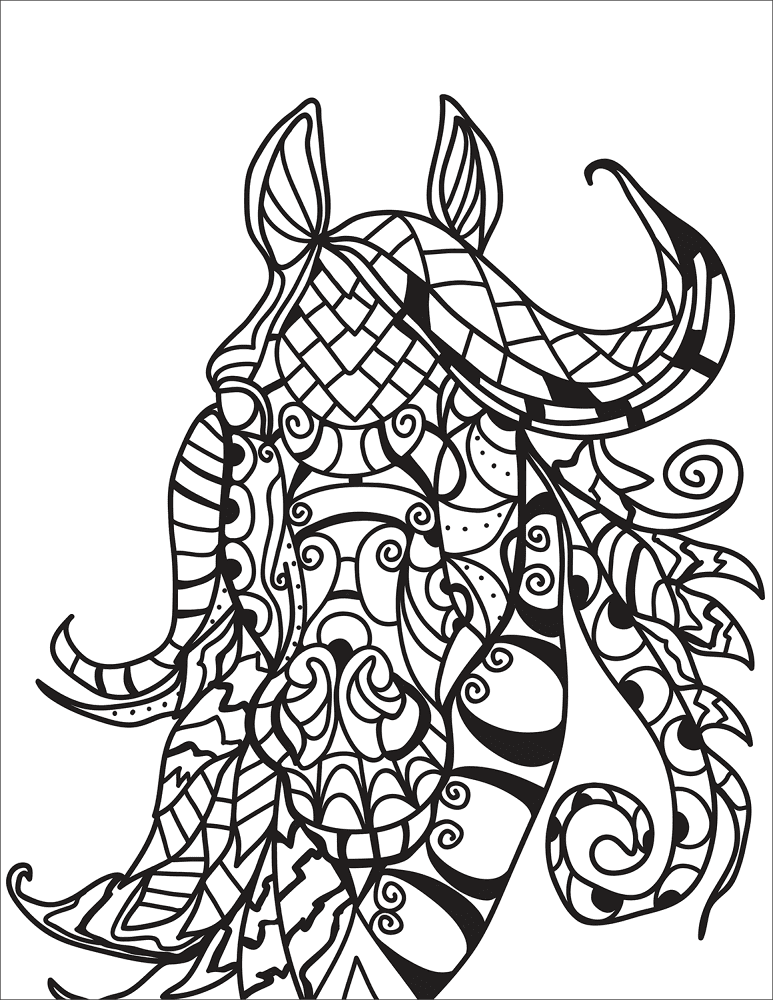 Desenho de Cavalos para colorir