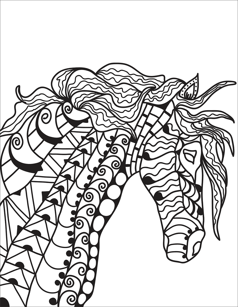 Desenho de Cavalos para colorir