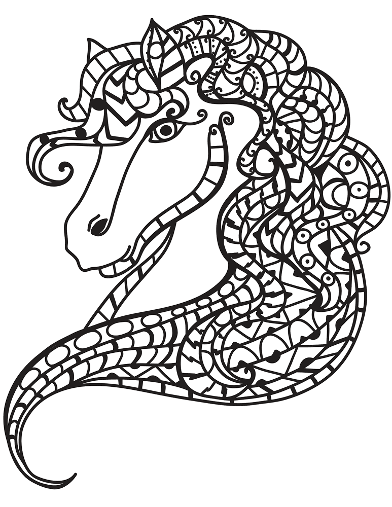 Desenho de Cavalos para colorir
