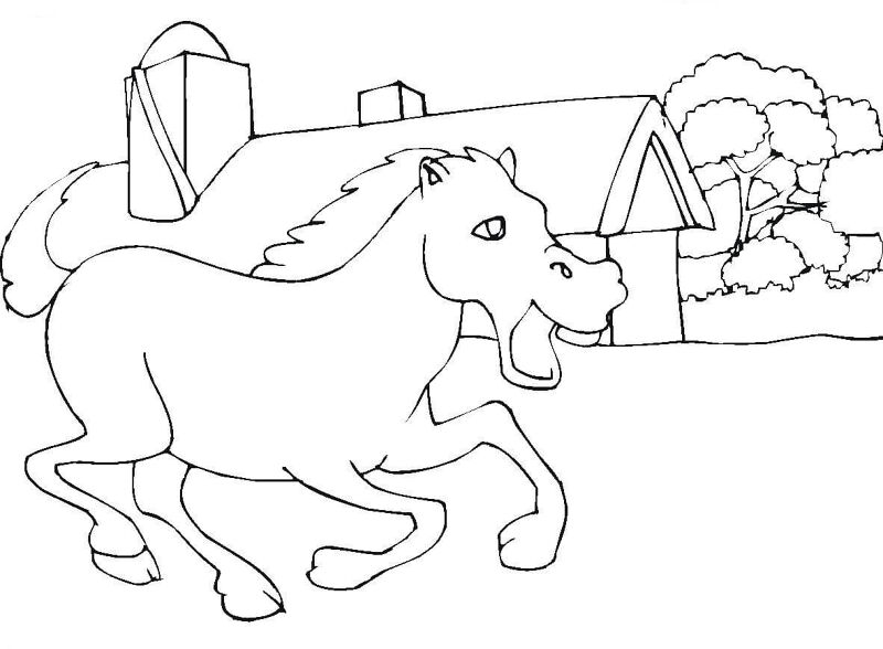 Desenho de Cavalos para colorir