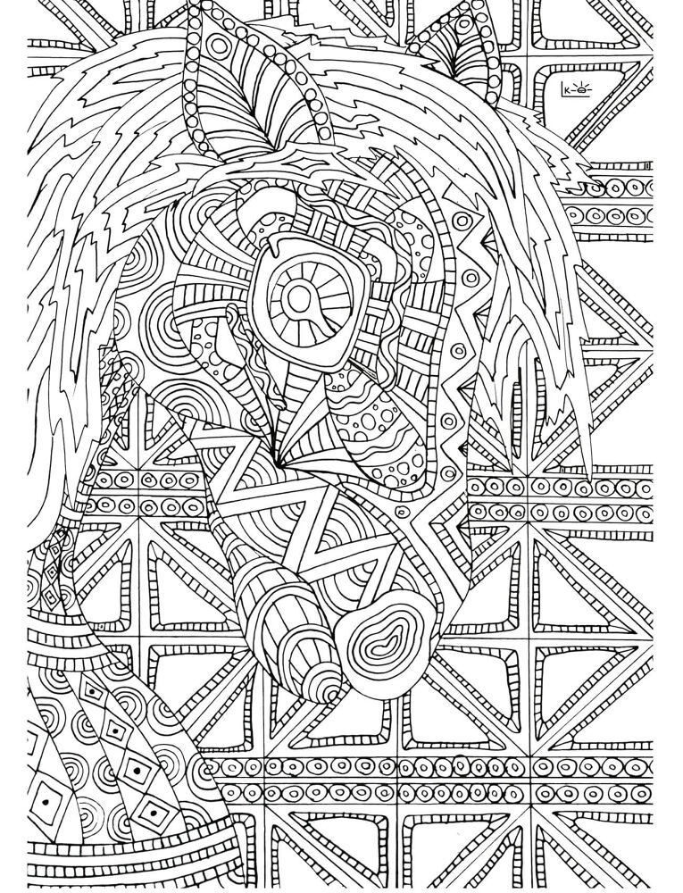 Desenho de Cavalos para colorir