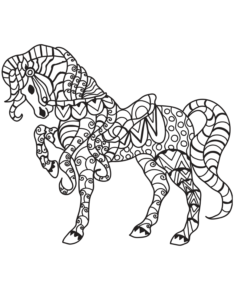 Desenho de Cavalos para colorir