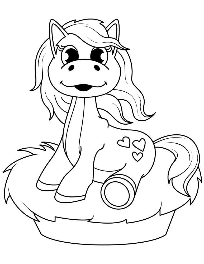Desenho de Cavalos para colorir