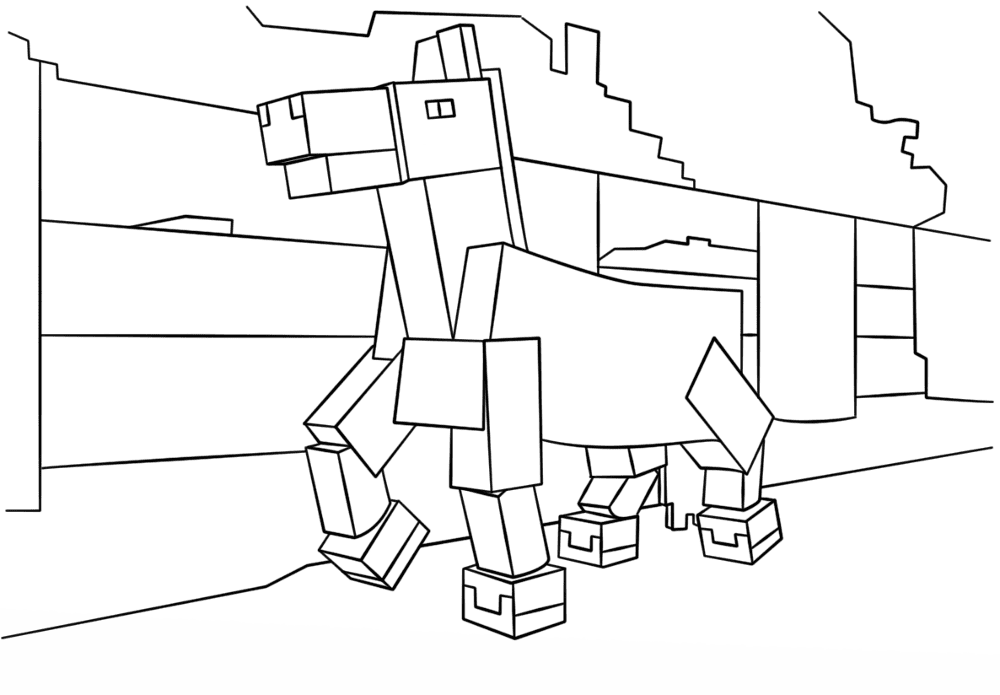 Desenho de Cavalos para colorir