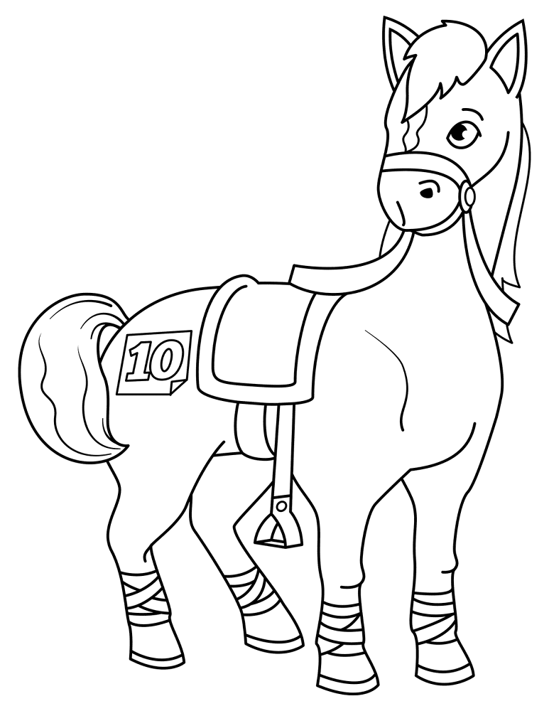 Desenho de Cavalos para colorir