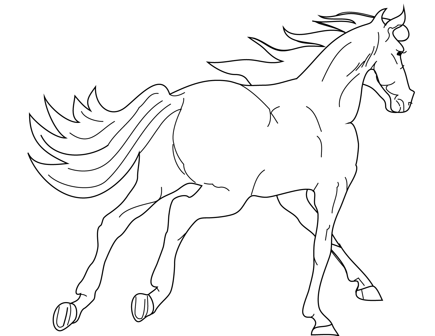 Desenho de Cavalos para colorir