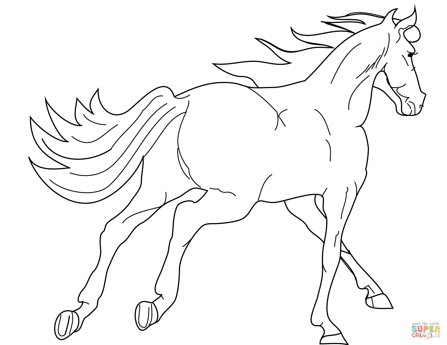 Desenho de Cavalos para colorir
