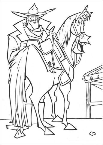 Desenho de Cavalos para colorir