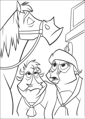 Desenho de Cavalos para colorir