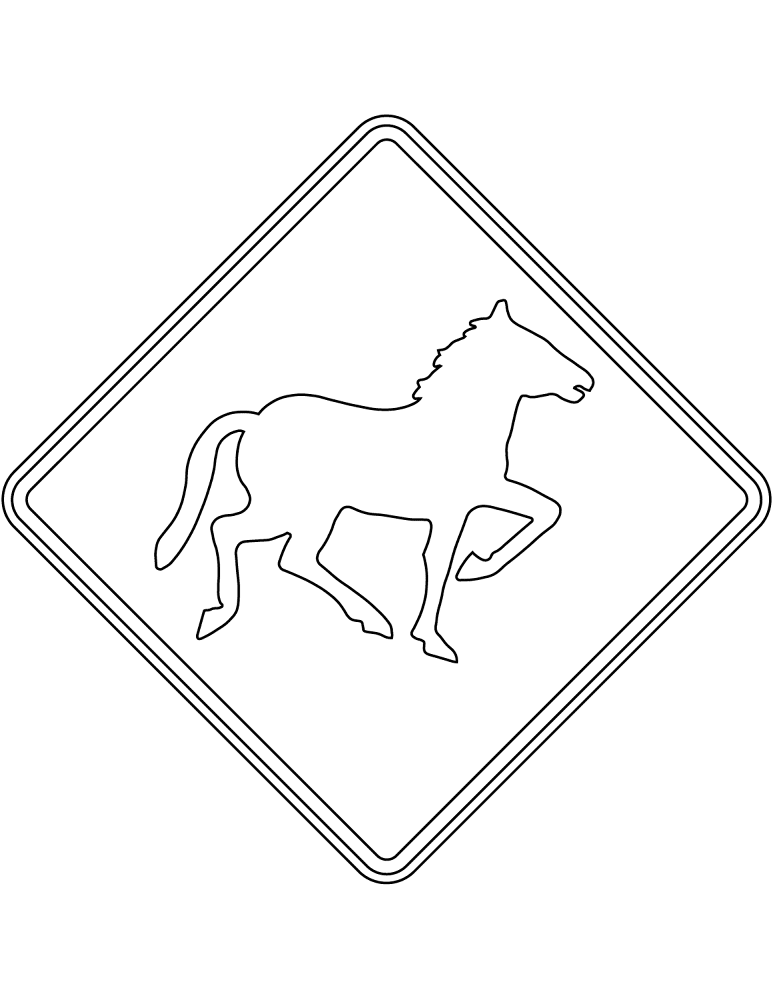 Desenho de Cavalos para colorir