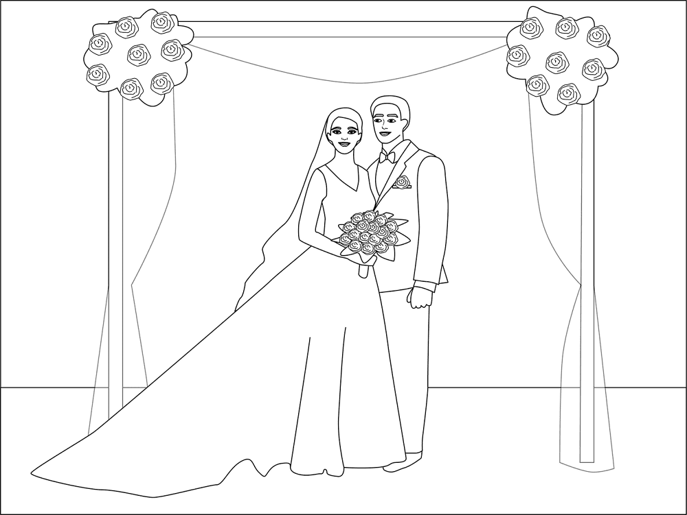 Desenho de Celebração para colorir e imprimir: número 4