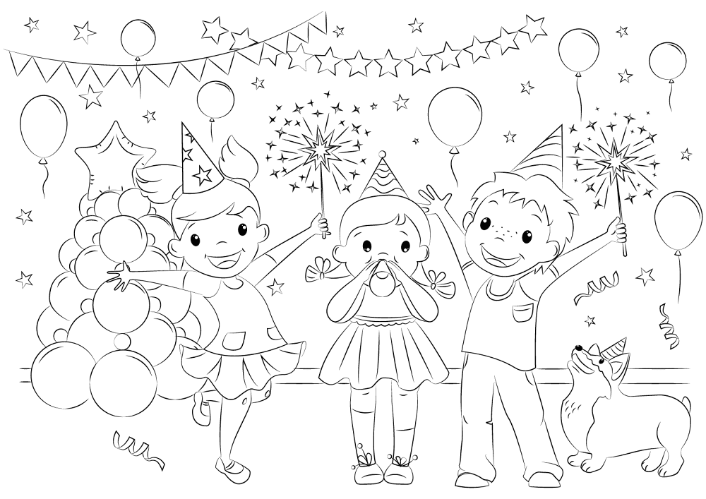 Desenho de Celebração para colorir e imprimir: número 38