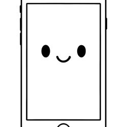 Desenho de Celular para colorir e imprimir: número 3