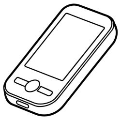 Desenho de Celular para colorir e imprimir: número 6